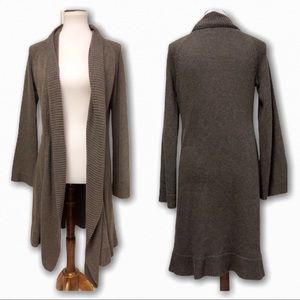 CABI Style 226 Long Brown Cardigan Sweater